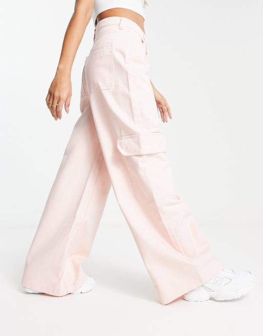 Cargo on sale trousers pink