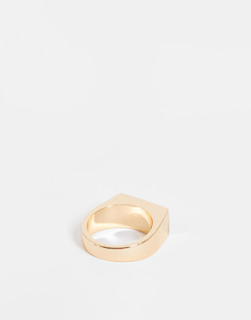 Weekday Signet Ring In Gold | ASOS