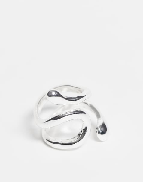 Weekday – Silverfärgad ring med abstrakt design - view 1