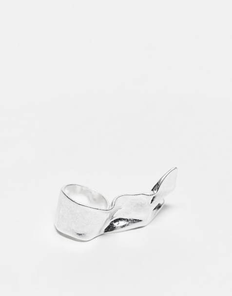 Weekday – Silverfärgad, skulpterad statement-ring - view 1
