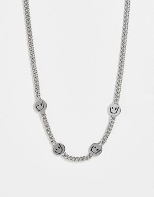 Weekday Sima smile necklace in silver