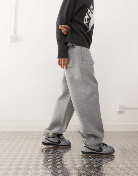 Weekday - Simon - Hoodie van scubastof met rits en joggingbroek in gemêleerd grijs - view 1