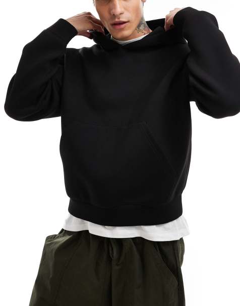 Weekday - Simon - Hoodie van stof in scuba-stijl in zwart - view 1