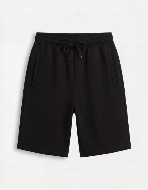 Weekday Simon Jersey Shorts in Black in Scuba-Style Fabric, 6 of 7