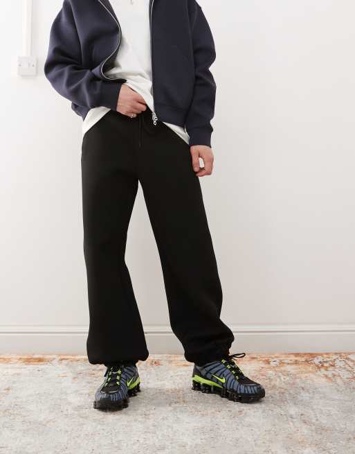 Weekday - Simon - Joggingbroek van scuba-achtige stof in zwart, 2 van 5
