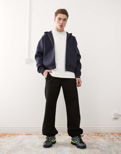 Weekday - Simon - Joggingbroek van scubastof in zwart
