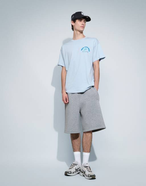 Weekday - Simon - Pantaloncini in jersey grigio mélange in tessuto effetto scuba, 3 di 7