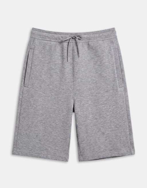 Weekday - Simon - Pantaloncini in jersey grigio mélange in tessuto effetto scuba, 6 di 7
