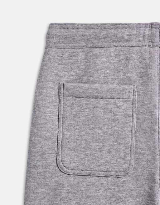 Weekday - Simon - Pantaloncini in jersey grigio mélange in tessuto effetto scuba, 9 di 9