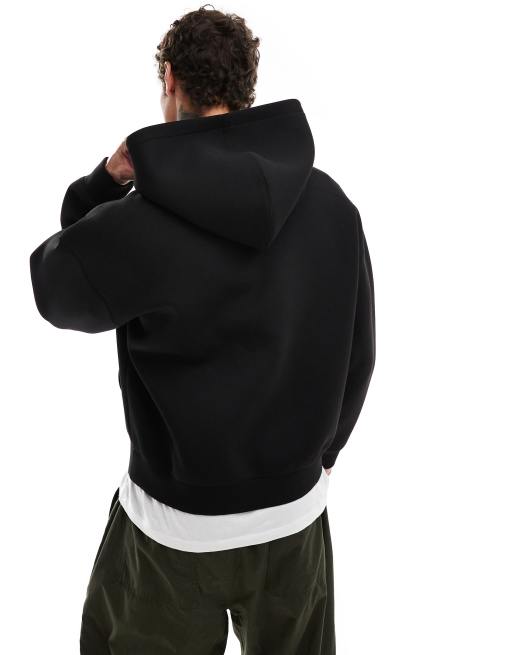 Weekday Simon scuba hoodie in black, 2 of 4