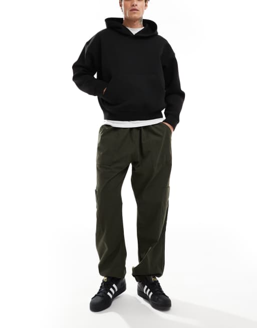 Weekday Simon scuba hoodie in black, 4 of 4
