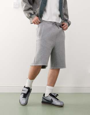 Weekday Simon Scuba Jersey Shorts In Gray