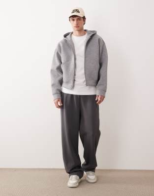 Weekday Simon scuba zip through hoodie and sweatpants in gray