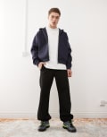 [Weekday] Weekday Simon trackies in black in scuba-style fabric S Black