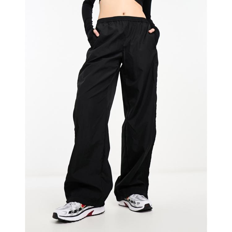 Weekday co-ord low waist flared joggers in black