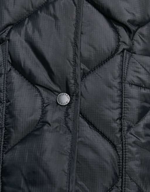 Weekday Sinai quilted padded liner jacket in black, 3 of 4