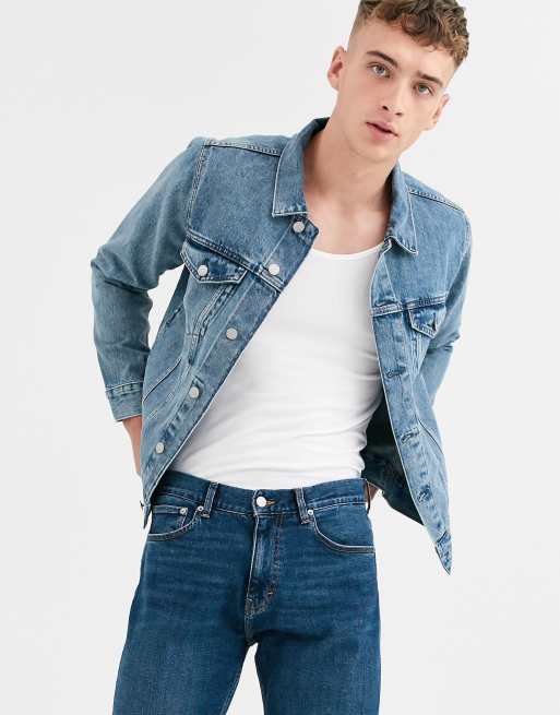 Weekday Single jacket denim jacket in blue | ASOS