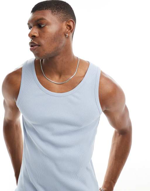 Weekday singlet tank top in light blue