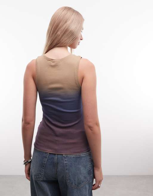 Weekday singlet top in purple ombre, 4 of 4