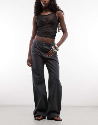 Weekday Slightly Flared Pants In Black