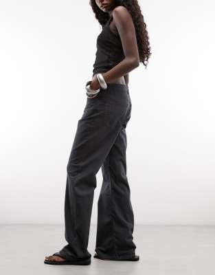 Weekday Slightly Flared Pants In Black