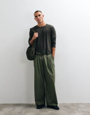 Weekday Slightly Shrunken Fit Long Sleeve T-shirt In Multi
