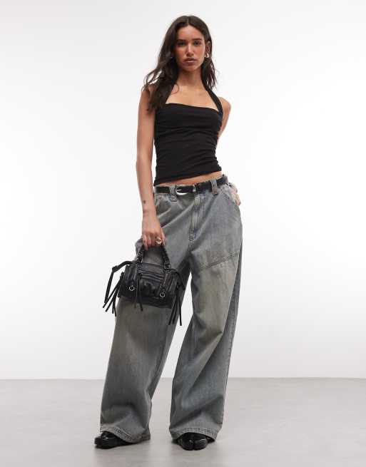 Weekday slim fit halter neck top in black, 3 of 4