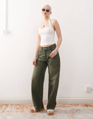 Weekday Slim Fit Square Halterneck Top In White