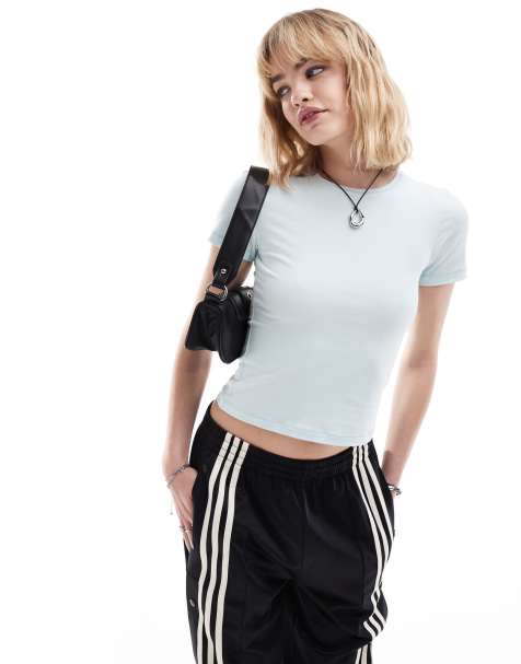 Weekday slim fit t-shirt in light blue exclusive to ASOS - view 1