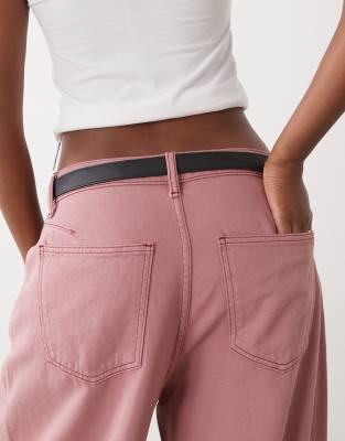 Weekday Slim Western Belt With Silver Buckle In Blue