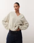 [Weekday] Weekday slouchy cardigan in off white S Dirty white