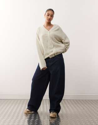 Weekday Slouchy Cardigan In Neutral