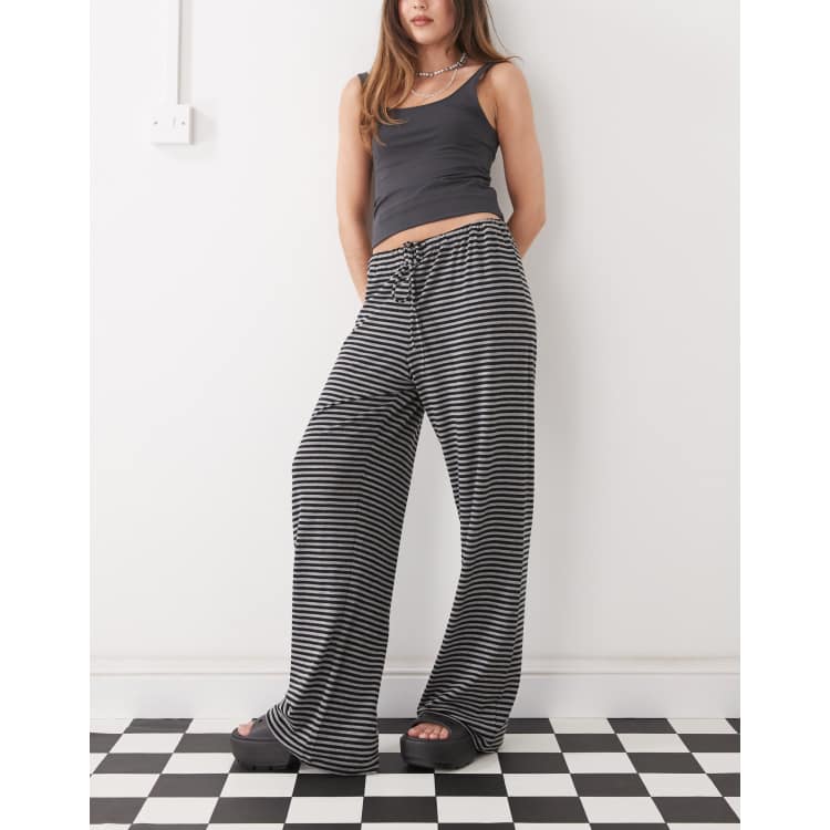 Weekday slouchy pants in black and gray stripes | ASOS