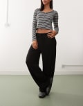 [Weekday] Weekday slouchy pants in black L Black