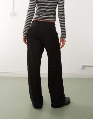 Weekday Slouchy Pants In Black