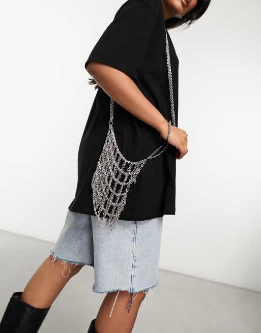 Weekday small chain bag in silver, 2 of 4