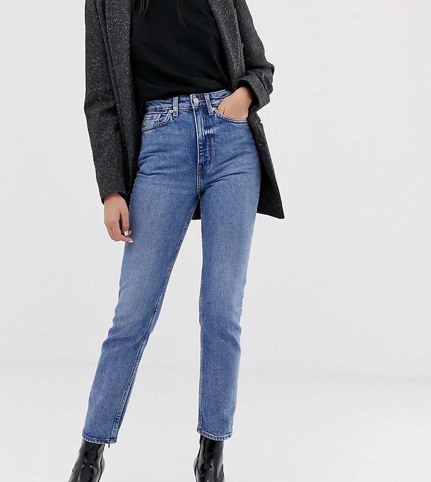 Weekday - Smalle case-jeans met hoge taille en rechte pijpen-Blauw