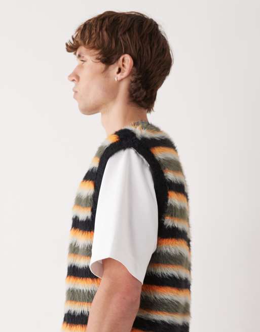 Weekday - Smanicato in filato peloso multicolore a righe, 4 di 5