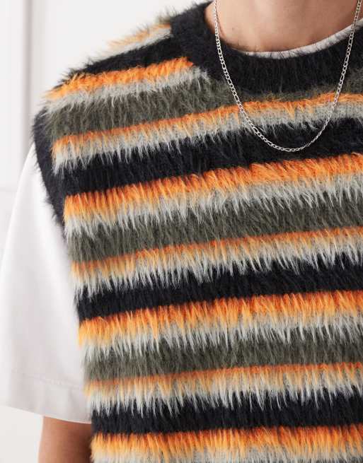 Weekday - Smanicato in filato peloso multicolore a righe, 5 di 5
