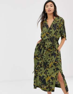 asos smudge print dress