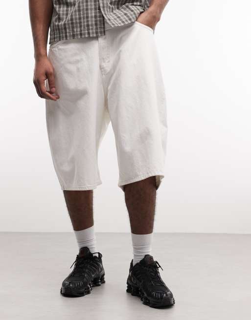 Weekday – Smutsvita, långa shorts i baggy fit, 2 av 5