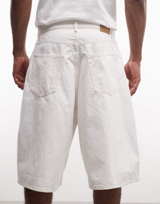 Weekday – Smutsvita, långa shorts i baggy fit, 4 av 5