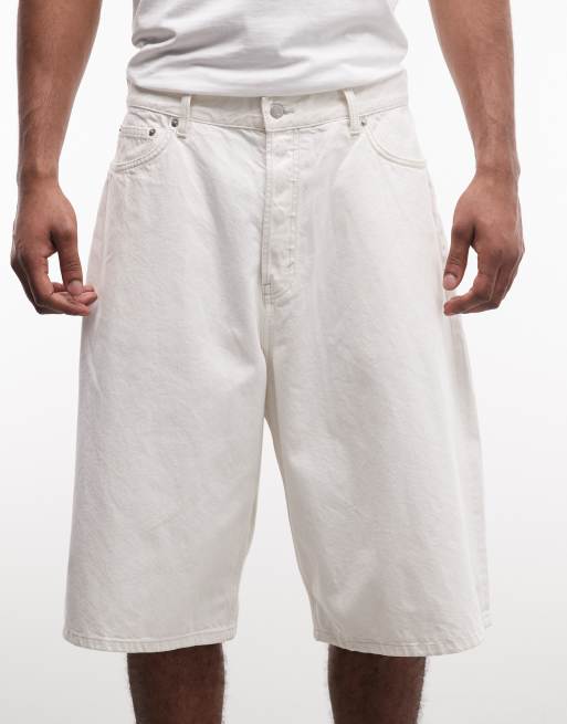 Weekday – Smutsvita, långa shorts i baggy fit, 5 av 5