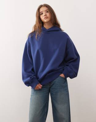 Weekday Soft Heavy Oversized Hoodie In Blue