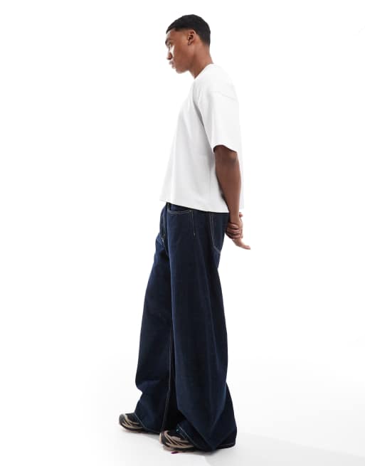 Weekday - Solera - Jean large coupe ballon - Bleu brut délavé | ASOS