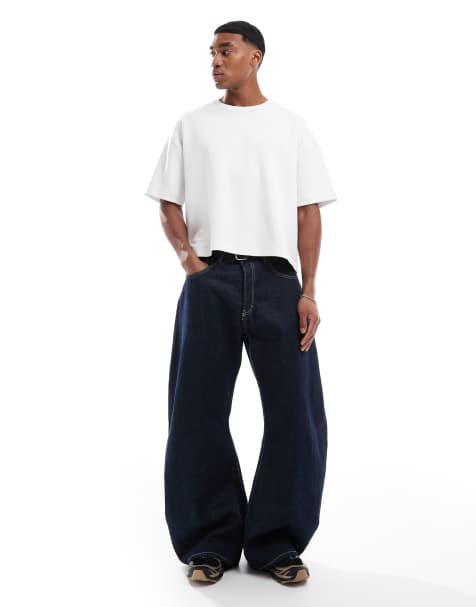 Weekday – Solera – Jeans in blauer Rinse-Waschung mit weitem Ballonbeinschnitt - view 1