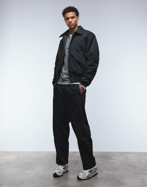 Weekday - Sort oversized bomberjakke med krave, 2 af 5