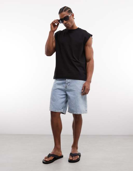 Weekday - Sort oversized ærmeløs T-shirt, 2 af 5