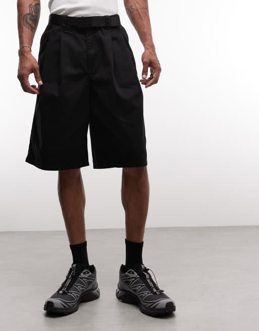 Weekday - Sorte lange oversized chinoshorts