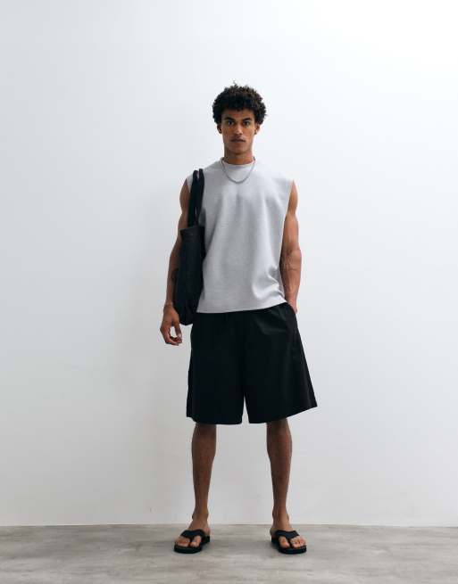 Weekday - Sorte oversized shorts i hørblanding - Kun hos ASOS